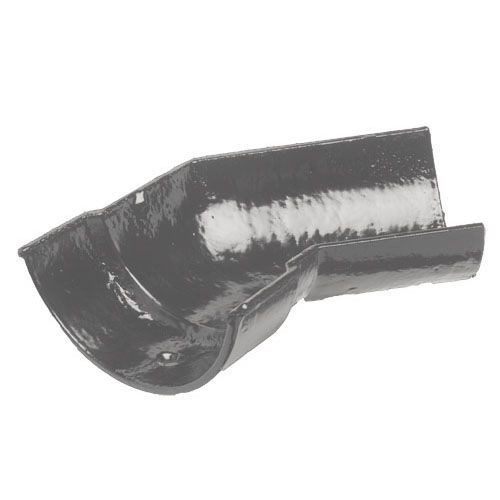 Product image for Cast Iron Half Round Guttering 135Dg Right Hand Angle - 150mm Primed