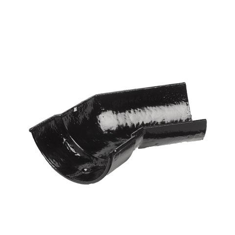 Product image for Cast Iron Half Round Guttering 135Dg Right Hand Angle - 150mm Black