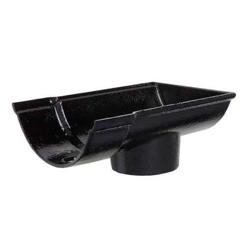 Product image for Cast Iron Beaded Guttering Dropend External 100 x 75mm Outlet Black