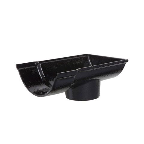 Product image for Cast Iron Beaded Guttering Dropend External 115 x 65mm Outlet Black