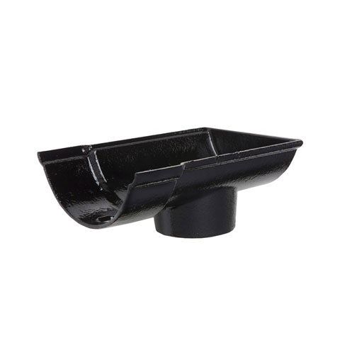Image of Cast Iron Beaded Guttering Dropend External 150 x 100mm Outlet Black