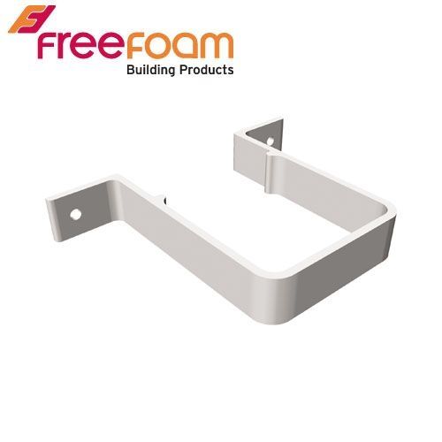 Product image for Square Downpipe Plastic Pipe Clip - Caramel