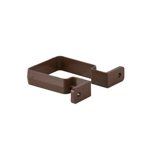 Image of Brett Martin Plastic Guttering Square Downpipe Bracket 65mm - Brown