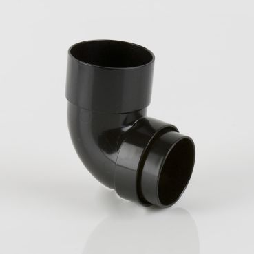Product image for Round Downpipe 92.5° Bend Black 68mm