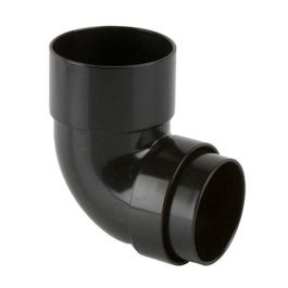 Image of Round Downpipe 92.5° Bend Black 68mm