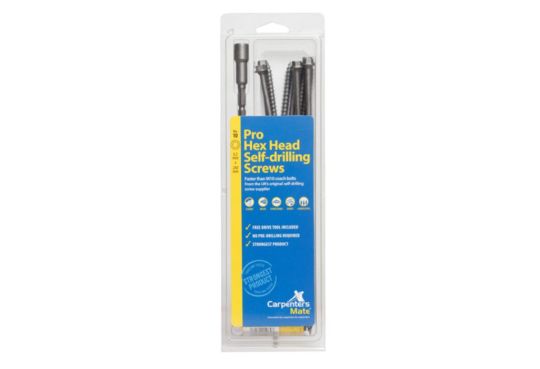 Product image for Carpenters Mate No.10 Pro Hex Head Structural Screws 240mm (Box of 10)