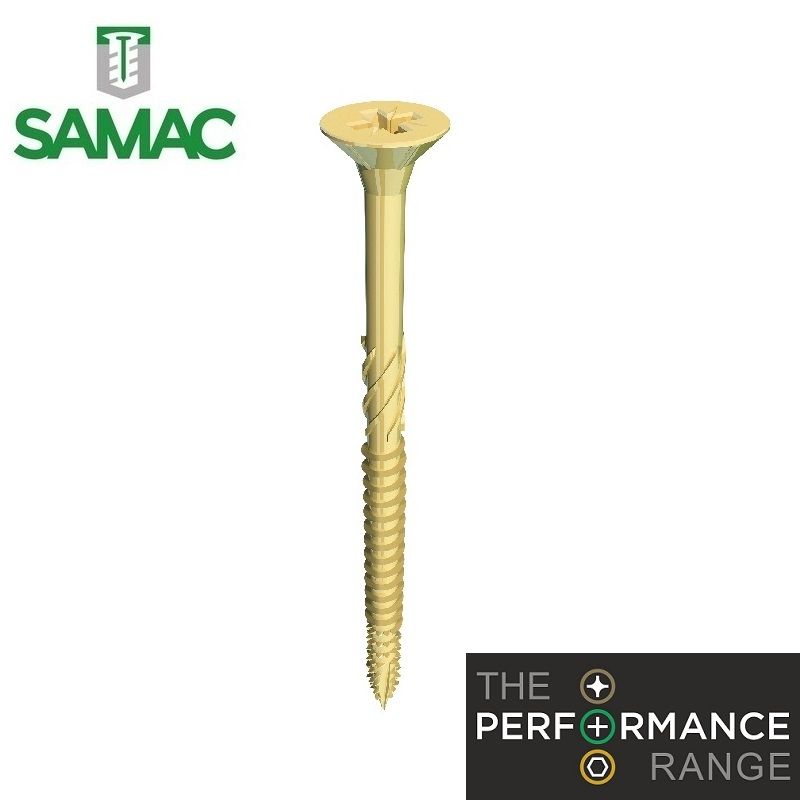 Image of Samac Performance Plus Woodscrews 5.0mm x 80mm - Box of 100