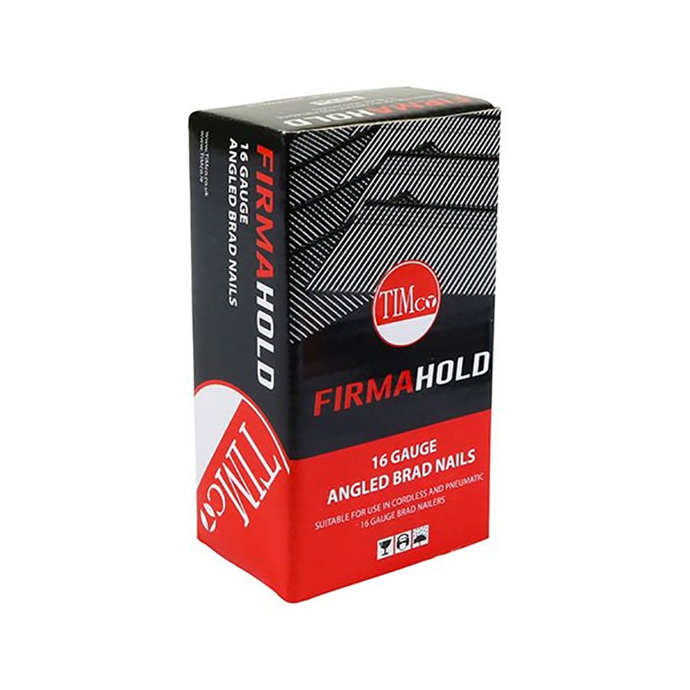 Image of FirmaHold Collated Galvanised 16 Gauge Angled Brad Nails Pack of 2000 - 32mm