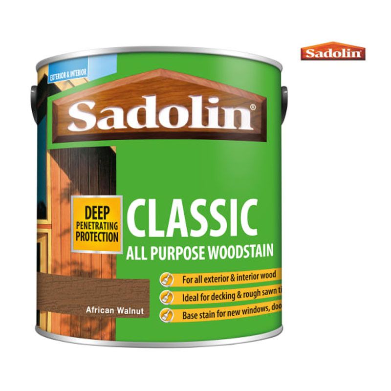 Image of Sadolin Classic All Purpose Woodstain 2.5l - African Walnut
