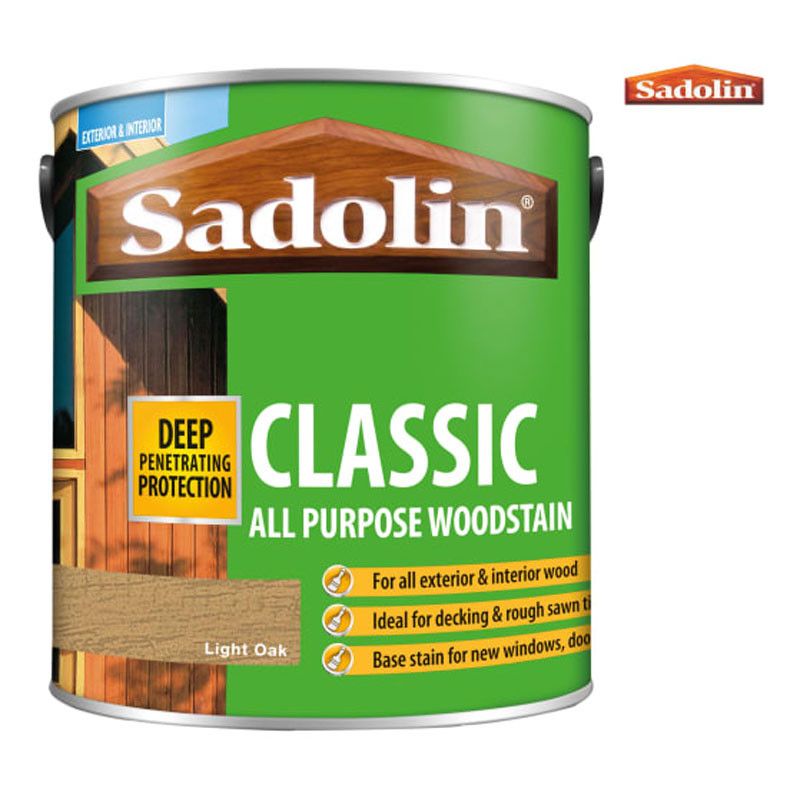 Product image for Sadolin Classic All Purpose Woodstain 2.5l - Light Oak