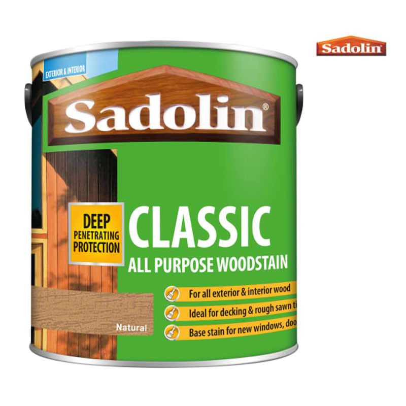 Product image for Sadolin Classic All Purpose Woodstain 2.5l - Natural