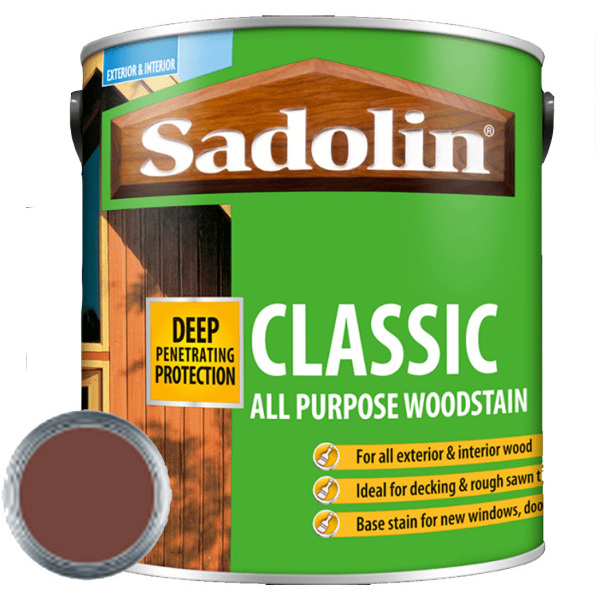 Product image for Sadolin Classic All Purpose Woodstain 2.5l - Teak