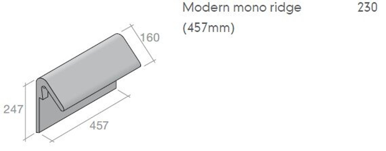 Product image for Marley Concrete Segmental Mono Ridge - Smooth Grey