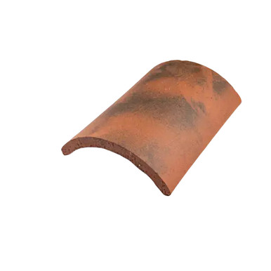 Product image for Marley Concrete Third Round Hip Tile - Old English Dark Red