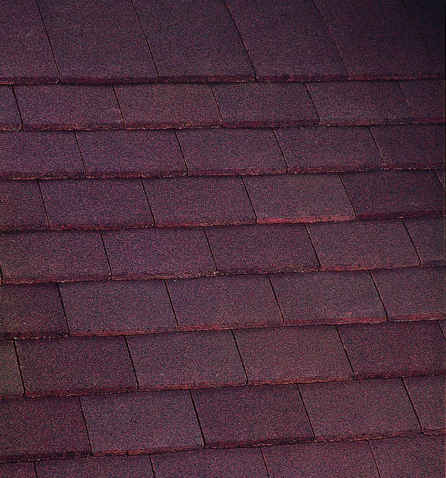 Image of Marley Concrete Plain Valley Roof Tile - Dark Red