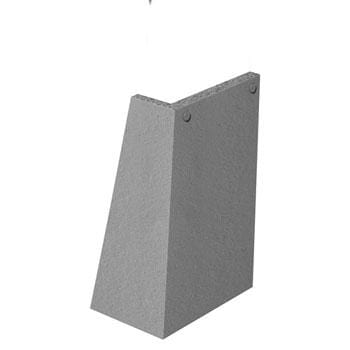 Product image for Marley Concrete Plain 90 Degree External Angle Roof Tile (Left Handed) - Smooth Brown