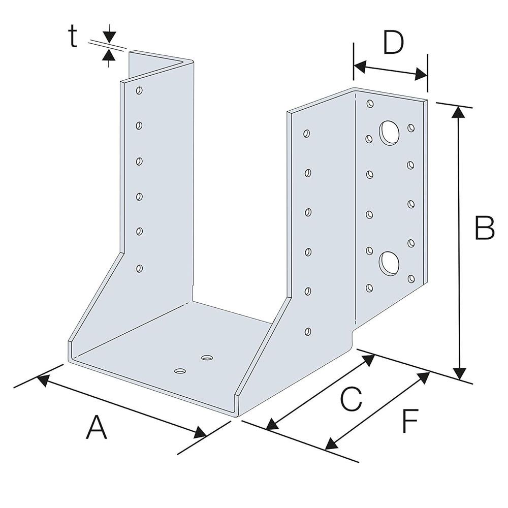 Product image for Sabrefix 50mm x 165mm Multi Truss Hanger - Pack of 25