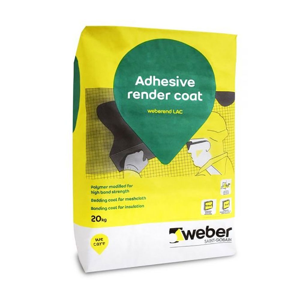Product image for Saint Gobain Weberend LAC Adhesive Render Coat - 20kg