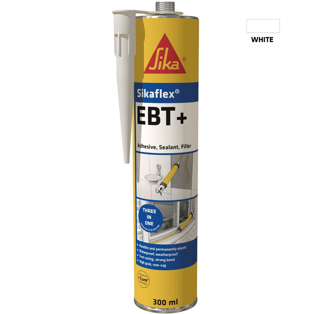 Image of Sikaflex EBT Plus Adhesive Sealant Filler White 300ml