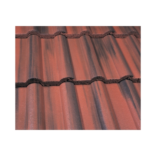 Product image for Marley Double Roman Interlocking Concrete Roof Tile Old English Dark Red - Pallet of 192