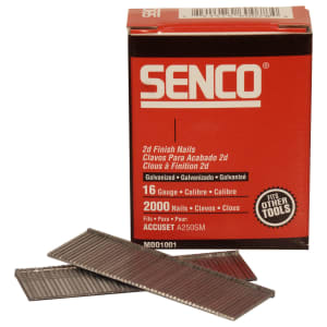 Product image for Senco RX19EAA 16-Gauge 45mm Galvanised Straight Brad Nails - Pack of 2000