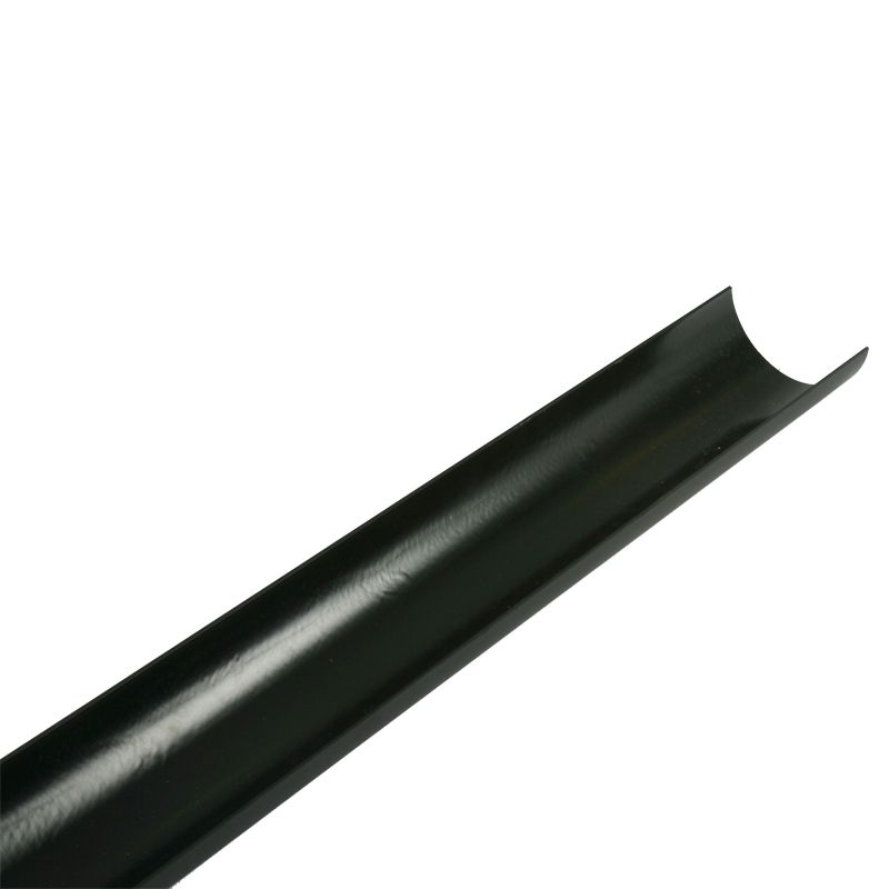 Product image for Cast Iron Style Half Round Guttering 112mm x 4m Plastic - Black