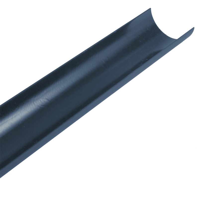 Product image for Cast Iron Style Gutter 112mm x 2m Plastic Half Round - Anthracite Grey