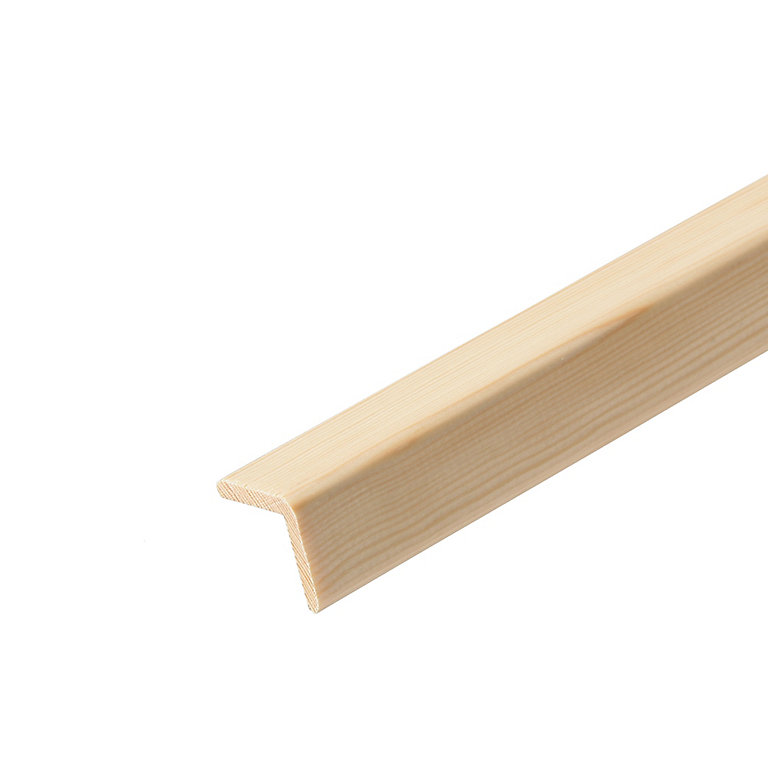 Product image for Natural Pine Angled edge Moulding (L)2400mm (W)27mm (T)27mm