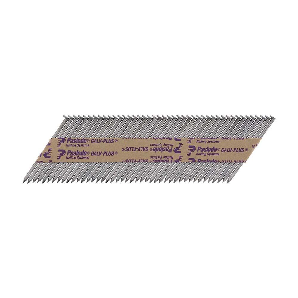 Product image for Paslode Clipped Head Ring Shank Galvanised Nail with 1 CFC Fuel Cell Pack of 1100 - 2.8 x 63mm