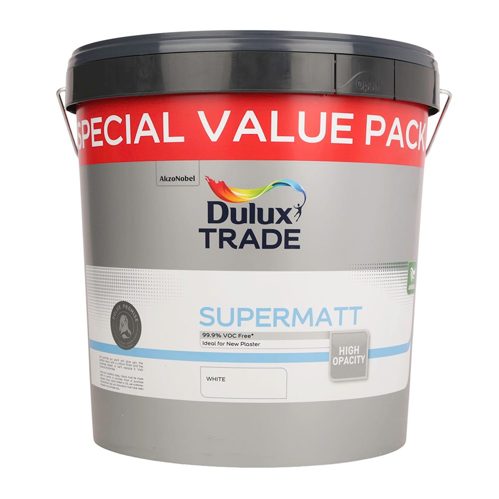 Product image for Dulux Trade Supermatt White 12L