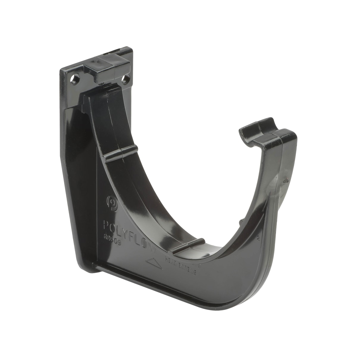Image of Polyflow Deep Capacity Gutter Fascia Bracket Black