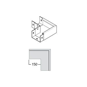 Product image for Alumasc GX Joggle 90dg External Angle in Agate Grey - 200mm x 150mm