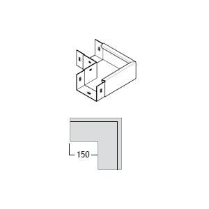 Image of Alumasc GX Joggle 90dg External Angle in Black - 100mm x 75mm