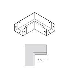 Product image for Alumasc GX Joggle 90dg Internal Angle in Black - 100mm x 75mm