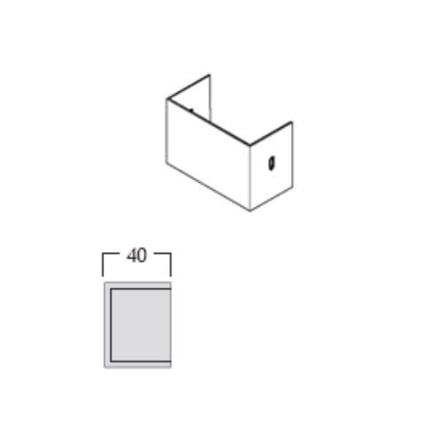 Product image for Alumasc GX Joggle Left Hand Stopend in Agate Grey - 200mm x 150mm