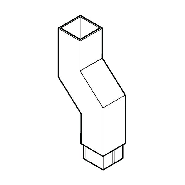 Product image for Alumasc Flushjoint Rectangular 135dg Fixed 75mm Offset 100mm x 75mm - Anthracite Grey