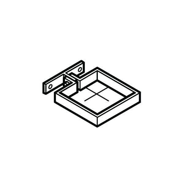 Product image for Alumasc Flushjoint Square Small Base Pipe Clip 100mm x 100mm - Black