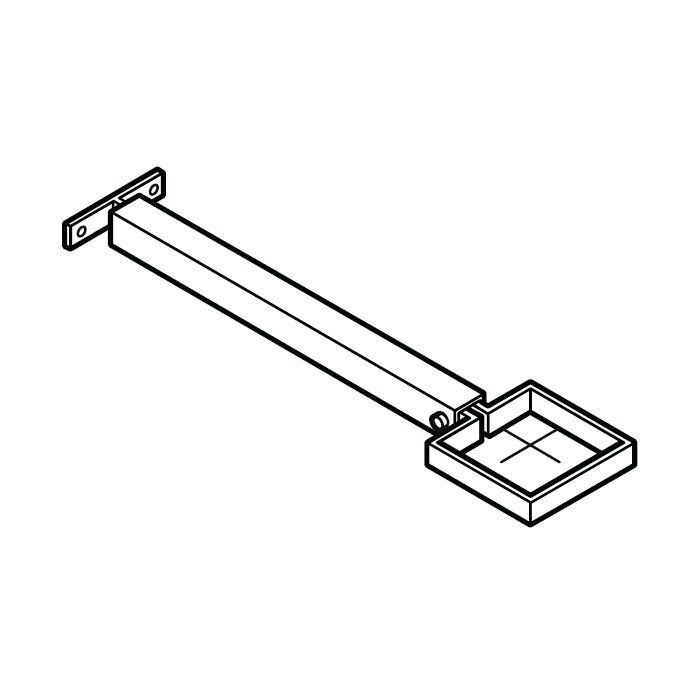 Product image for Alumasc Flushjoint Square Extended Base Pipe Clip 100mm x 100mm - White
