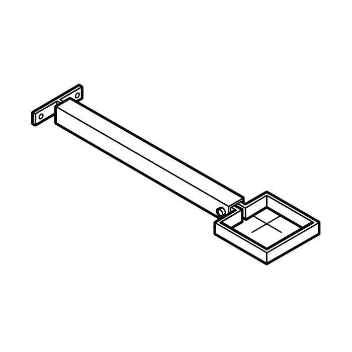 Product image for Alumasc Flushjoint Square Extended Base Pipe Clip 75mm x 75mm - White