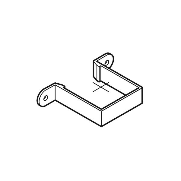 Image of Alumasc Flushjoint Square Standard Downpipe Bracket 75mm x 75mm - Anthracite Grey