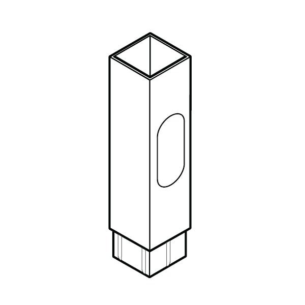 Product image for Alumasc Flushjoint Square Access Pipe 100mm x 100mm - Metallic Silver