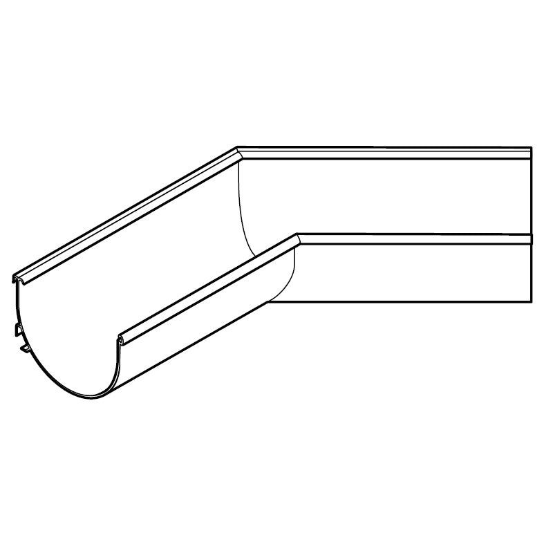 Product image for Alumasc Aqualine Deep Run 135dg Internal Angle in Black - 110mm x 85mm