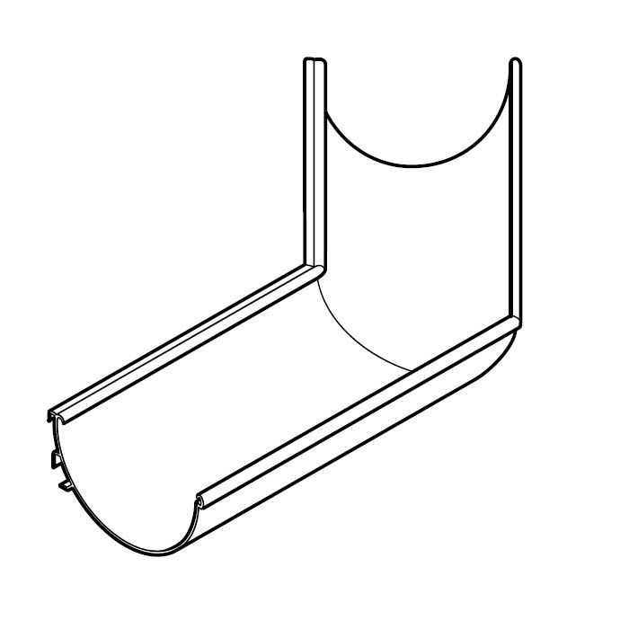 Product image for Alumasc Aqualine Half Round 135dg External Angle in White - 120mm x 60mm