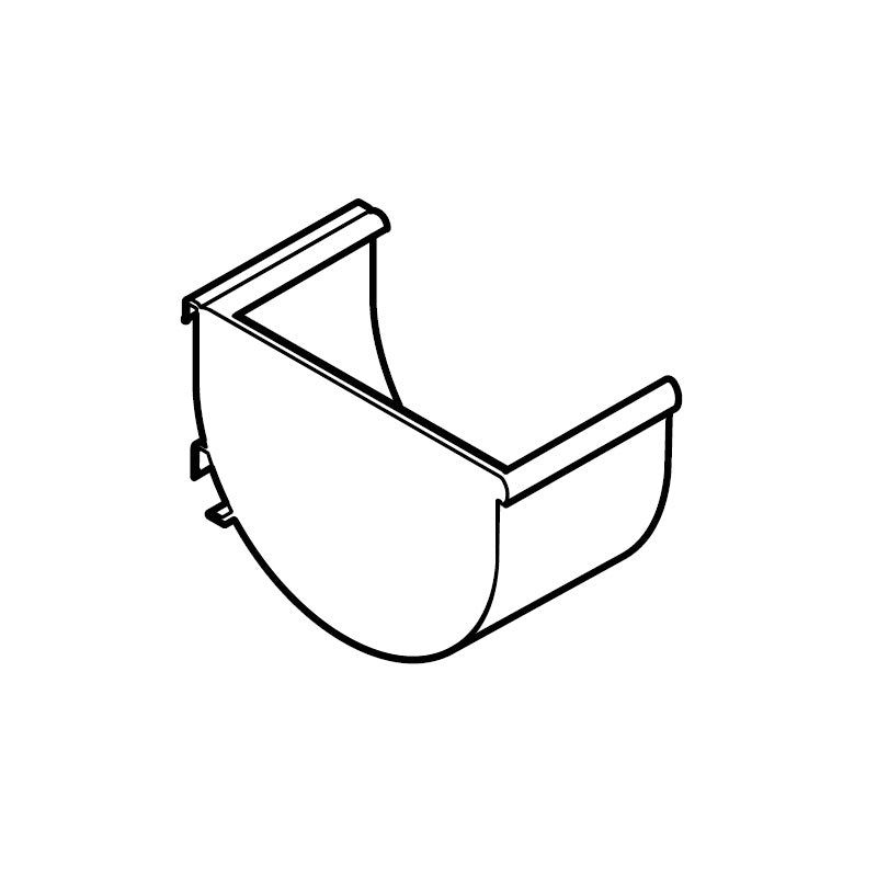 Product image for Alumasc Aqualine Deep Run Left Hand Stop End in Black - 110mm x 85mm