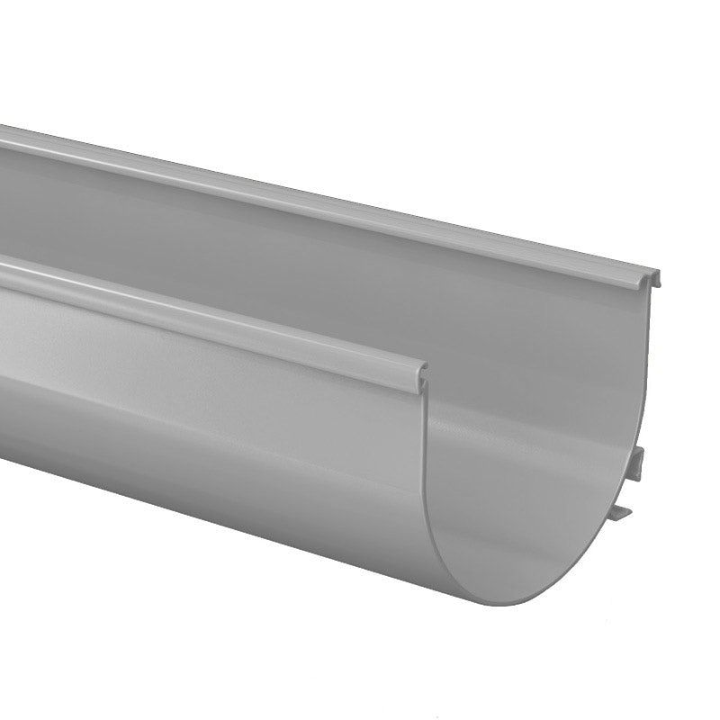 Image of Alumasc Aqualine Deep Run Left Hand Stop End in Metallic Silver - 110mm x 85mm
