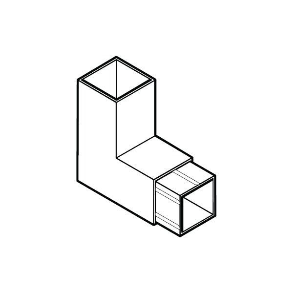 Product image for Alumasc Flushjoint Square 92.5dg Downpipe Bend 100mm x 100mm - Metallic Silver