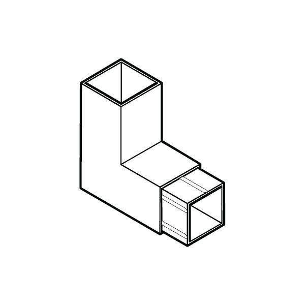 Product image for Alumasc Flushjoint Square 92.5dg Downpipe Bend 100mm x 100mm - Anthracite Grey