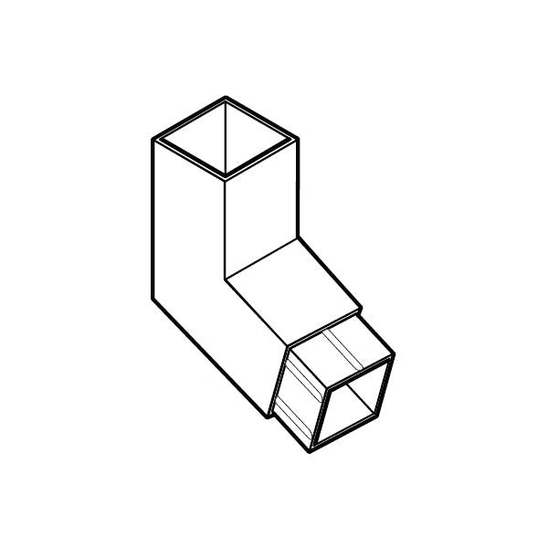 Product image for Alumasc Flushjoint Square 112.5dg Downpipe Bend 100mm x 100mm - Anthracite Grey