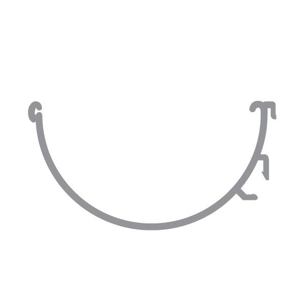 Product image for Alumasc Aqualine Half Round Fascia Bracket in Dusty Grey - 120mm x 60mm
