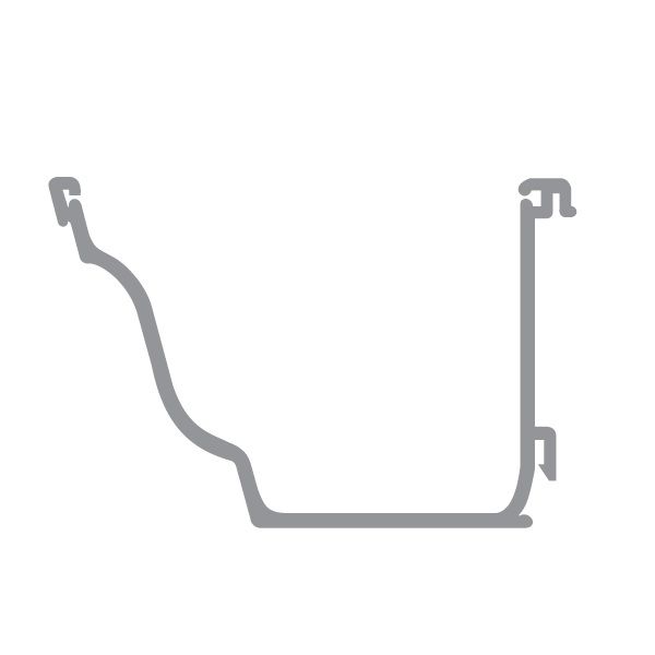 Product image for Alumasc Aqualine 140mm x 100mm Moulded Running Outlet 75mm - Black